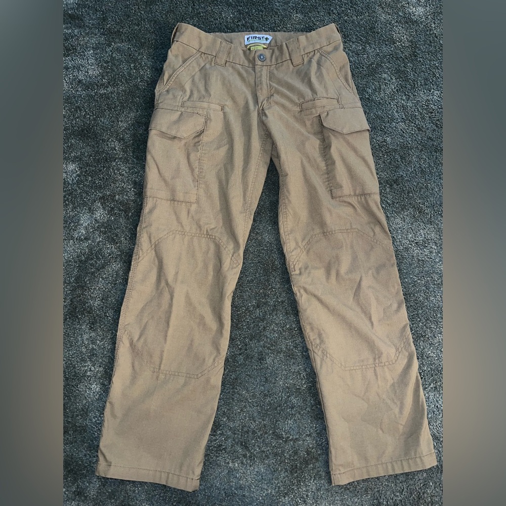 First Tactical Womens Tan Cargo Tactical Ripstop Pants Womens 12 regular